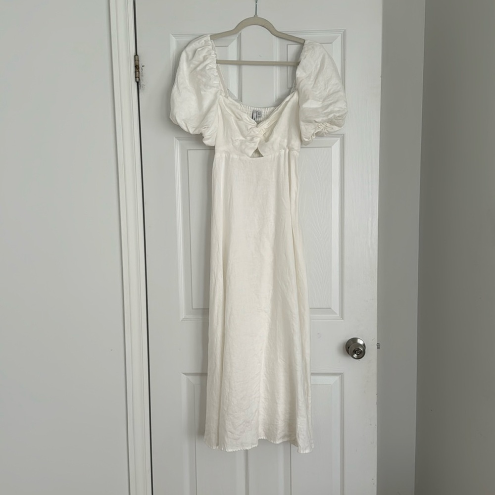 Ever New white linen maxi dress